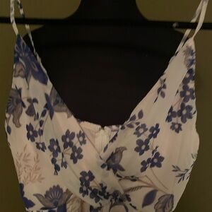 Windsor Blue and White Wrap Camisole Top